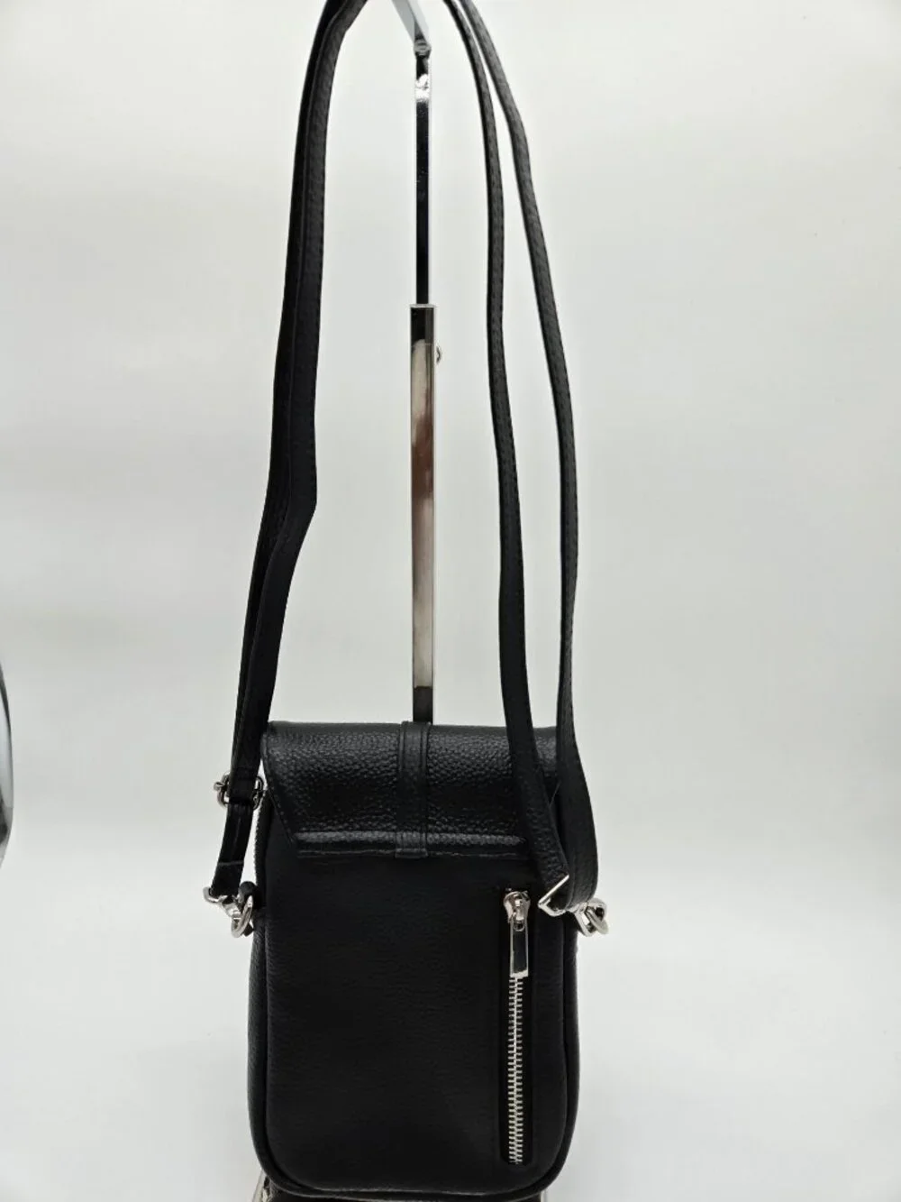 Befen Black Genuine Leather Crossbody Travel Organizer RFID Phone Passport Bag